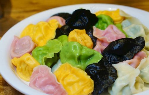 全家福水饺 海鲜饺子 彩色饺子图片