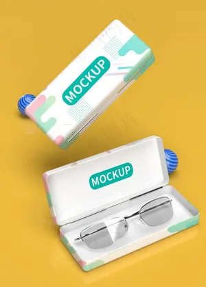 眼镜盒样机图片