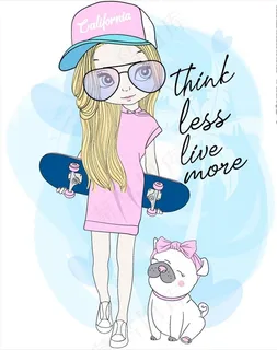 卡通时尚女孩图片 卡通时尚女孩图片