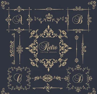 欧式花纹边框图片