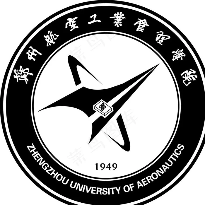 郑州航空工业管理学院LOGO图片ai矢量模版下载