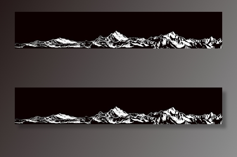 雪山 矢量 黑背景图片eps,ai矢量模版下载