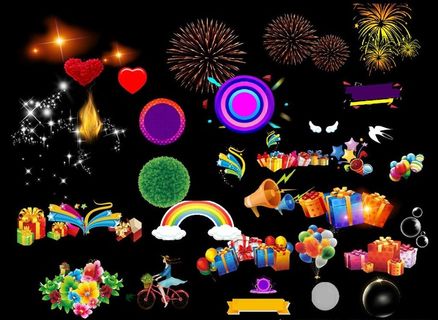 主题背景元素  礼物亮光气泡图片