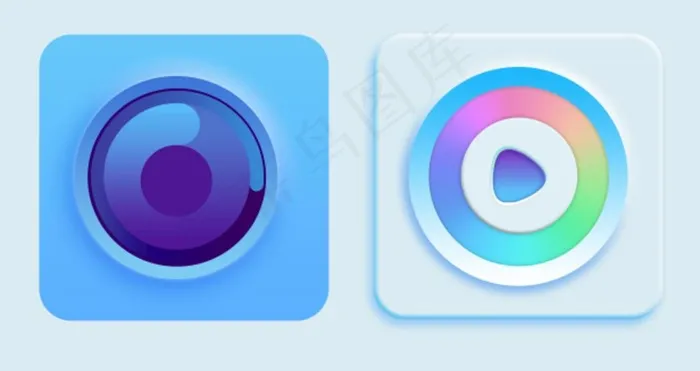 拟物图标图片psd模版下载