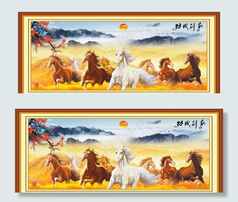 八骏图图片(105X148)cdr矢量模版下载