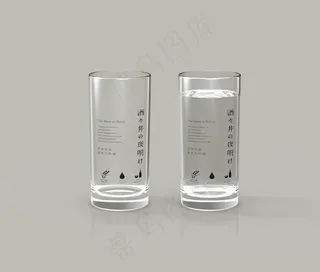 白酒包装样机 杯子图片