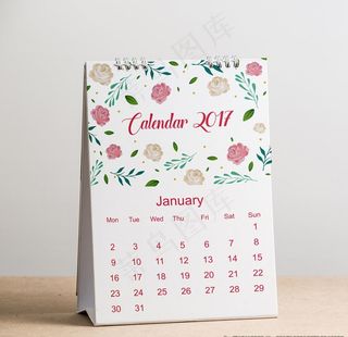 创意台历日历样机图片