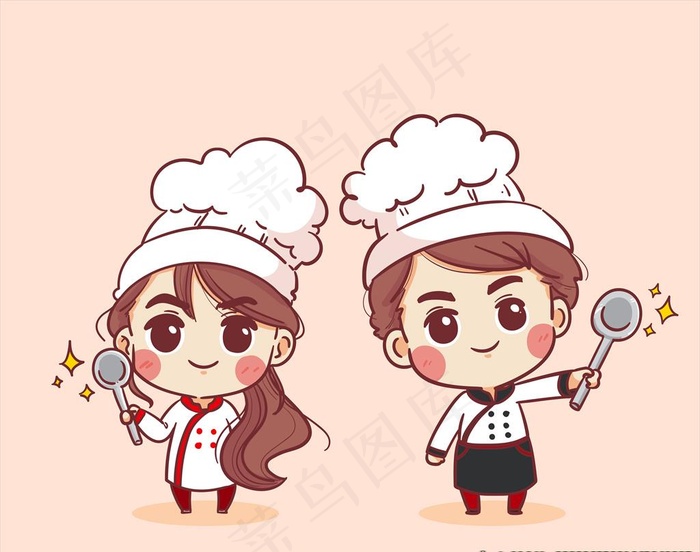 卡通厨师图片ai矢量模版下载