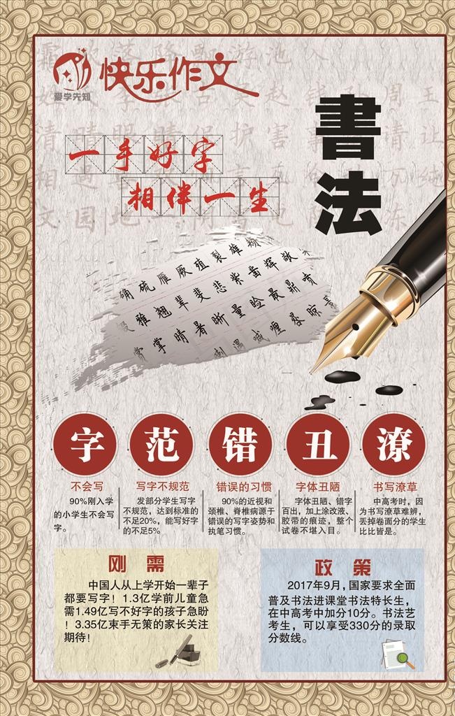 硬笔书法培训班图片(2362X3543(DPI:100))psd模版下载