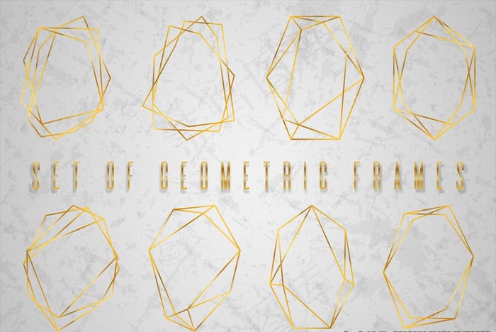 金色几何线条图片