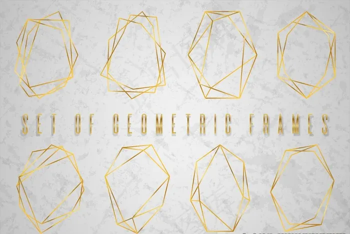 金色几何线条图片ai矢量模版下载