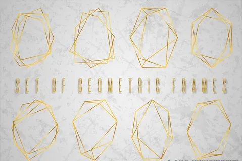 金色几何线条图片