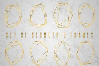 金色几何线条图片