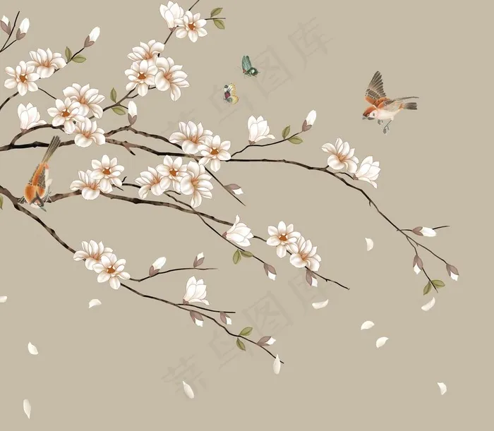 花鸟图片(6266X5669(DPI:72))psd模版下载