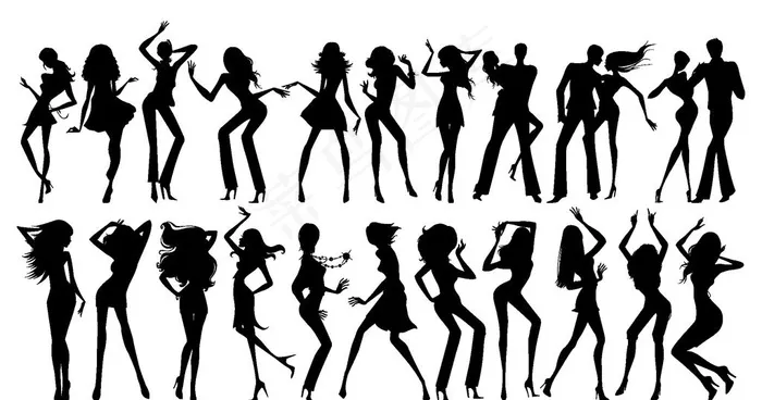 女性剪影图片