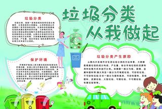 垃圾分类从我做起手抄报图片