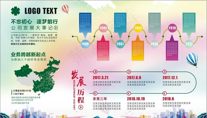 公司发展历程图片cdr矢量模版下载