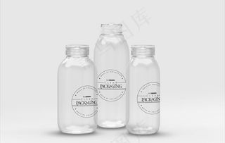 透明包装瓶样机图片