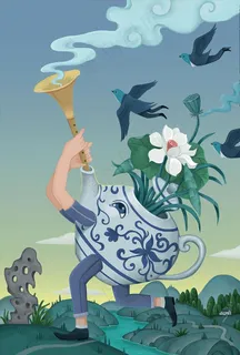 抽象花鸟图片 抽象花鸟图片