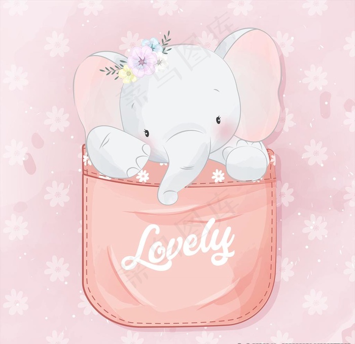 卡通大象图片
