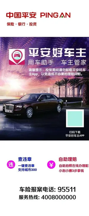 平安好车主展架图片