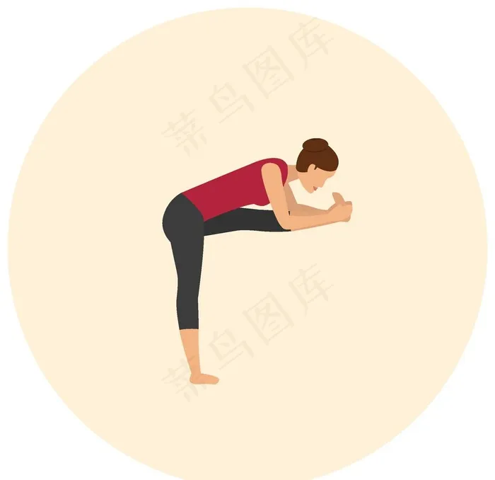 瑜伽动作图片eps,ai矢量模版下载