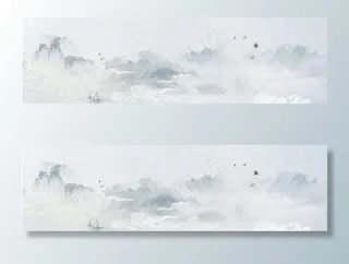 云雾水墨背景图片