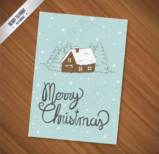 雪圣诞贺卡图片