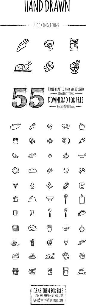 铅笔手绘风美食icon图片