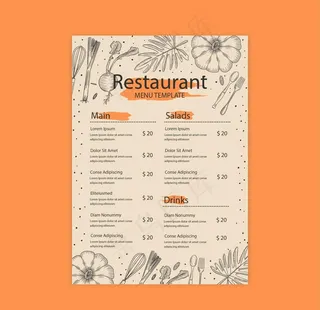 餐牌 价目表 传单图片