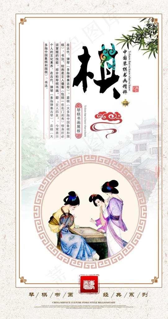 琴棋书画图片(2800X5000(DPI:300))psd模版下载