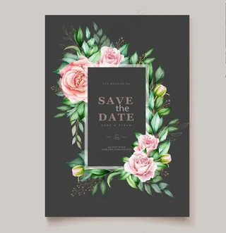 手绘玫瑰花背景图片