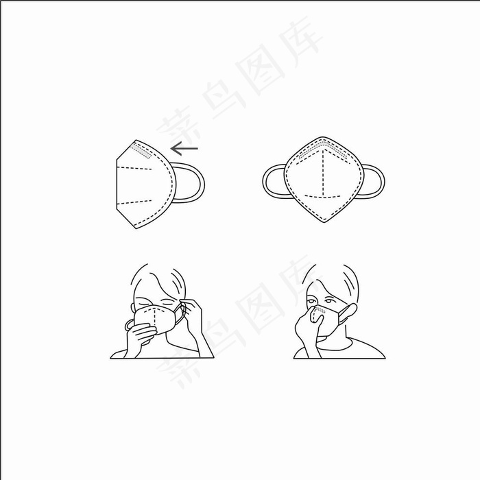 口罩实用图解图片cdr矢量模版下载