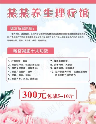 暖宫减肥养生馆海报图片