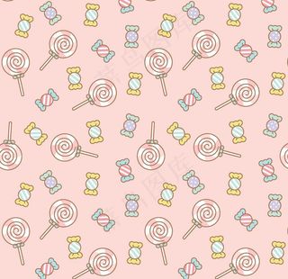 无缝花纹 糖果图片