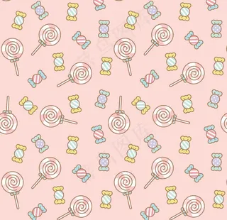 无缝花纹 糖果图片