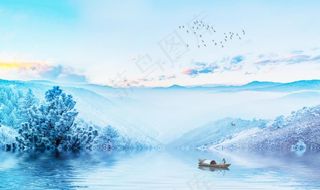 水墨背景墙图片