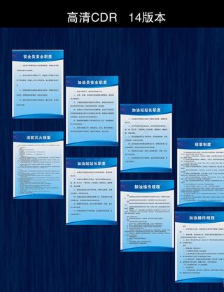 加油站展板制度图片