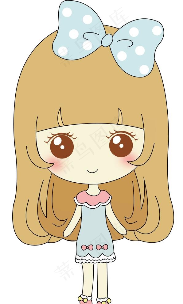 卡通矢量女孩图片