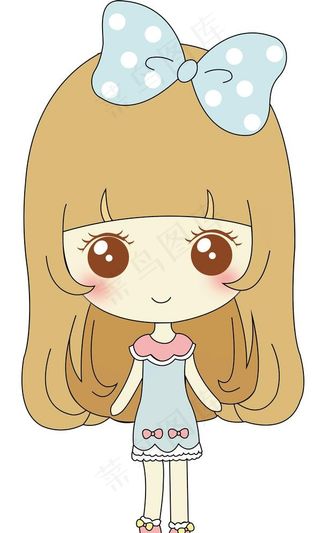 卡通矢量女孩图片