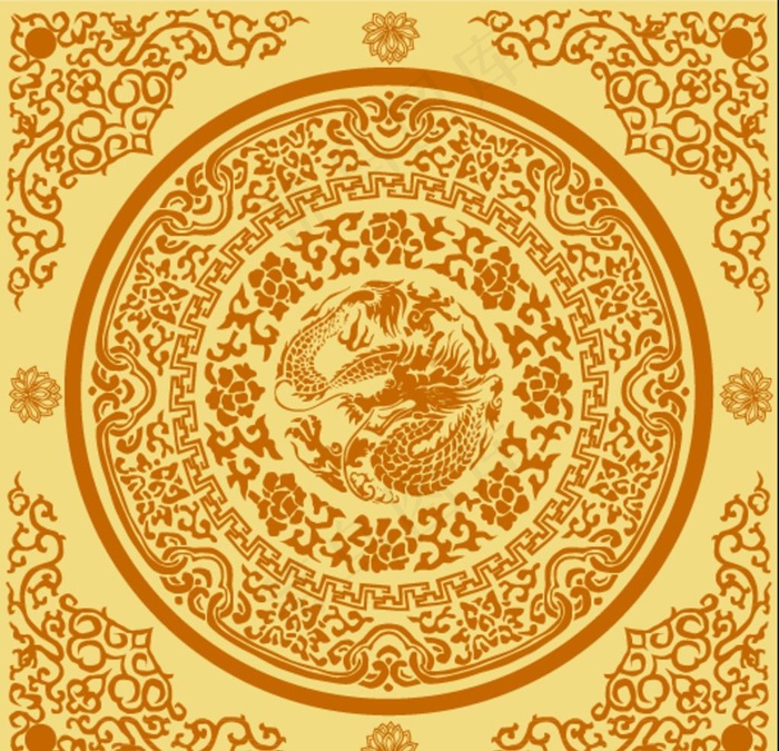 龙纹图片ai矢量模版下载
