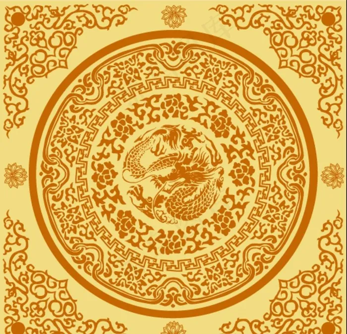 龙纹图片ai矢量模版下载