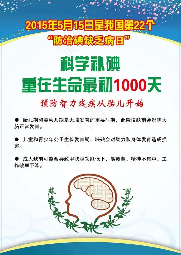 科学补碘 健康一生图片ai矢量模版下载