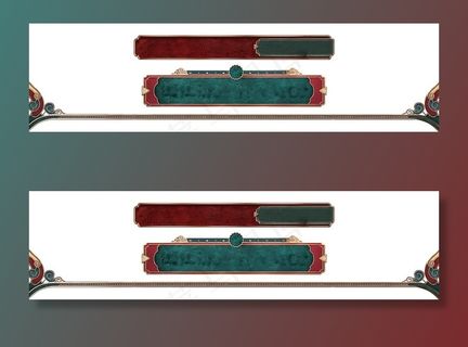 新中式国潮金属立体边框元素图片