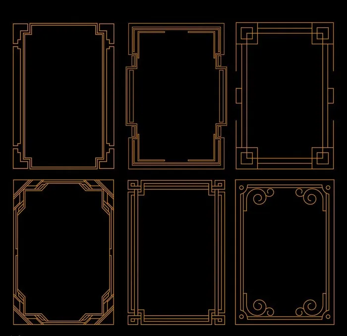 中式边框图片ai矢量模版下载