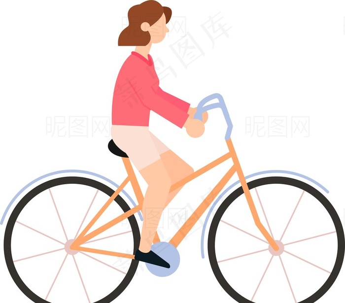 骑自行车图片