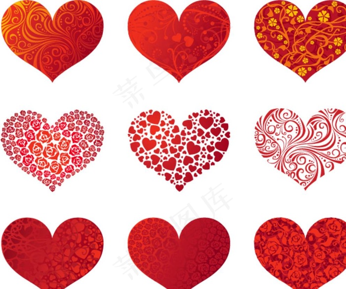 爱心花纹底纹图片