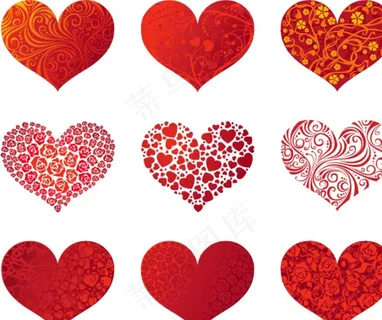 爱心花纹底纹图片