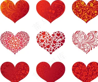 爱心花纹底纹图片