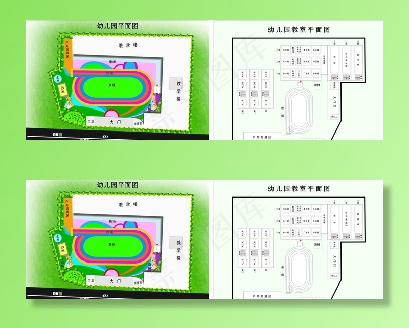 幼儿园平面图图片cdr矢量模版下载
